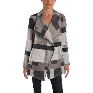French Connection Drape Wool Blend Jacket— Gray, Taupe, Black